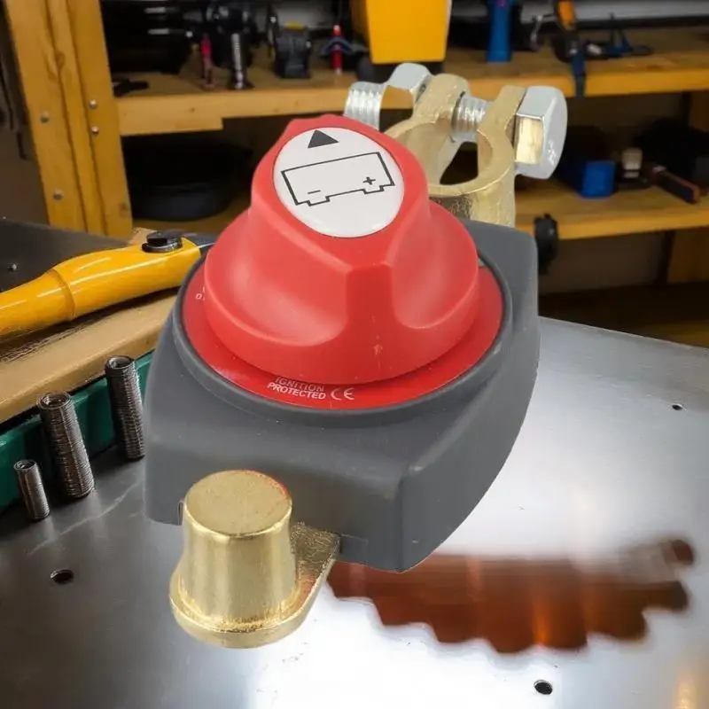 Interruptor de desconexión de batería de 12-48V, aislador de encendido/apagado negativo, piezas de disyuntor maestro de corte de energía para coches, RV, barcos