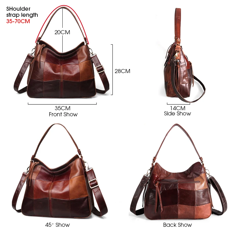 Band Women Top-handle Handbag Genuine Leather Ladies Bucket Bags For Large Capacity Female Retro Luxury Shoulder Crossbody Bag