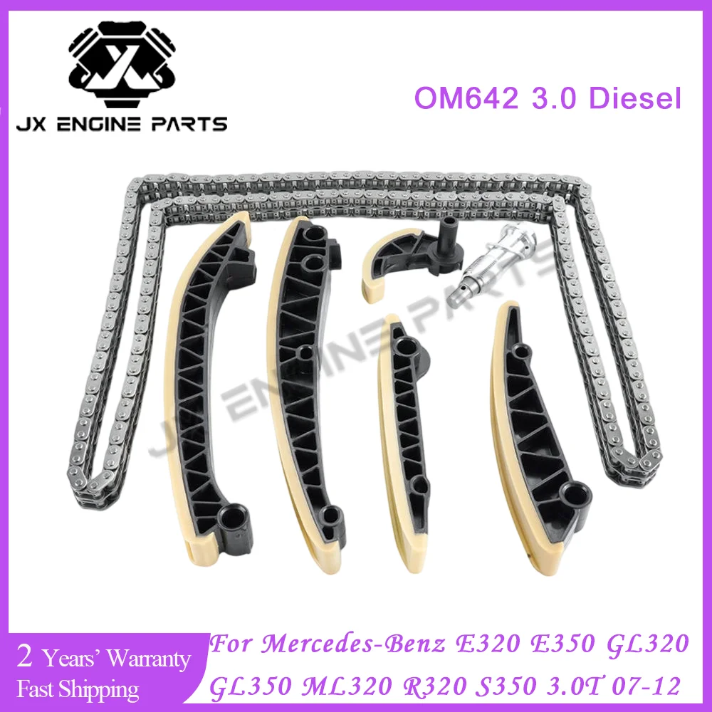 OM642 Engine Timing Chain Kit Double Chain For Mercedes-Benz 3.0 E320 E350 GL320 GL350 ML320 ML350 R320 R350 S350 3.0T Diesel