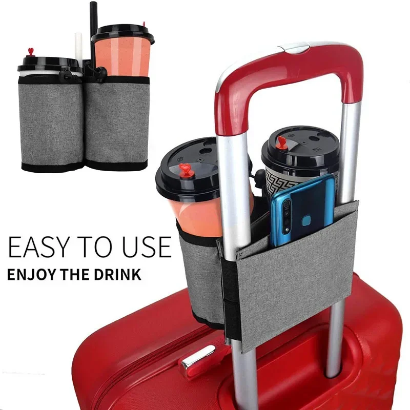 

Fits Accessory Suitcase Luggage Bag Bag All Handles Storage Drink Traveler Caddy Men TY Portable Holder Travel Cup Women