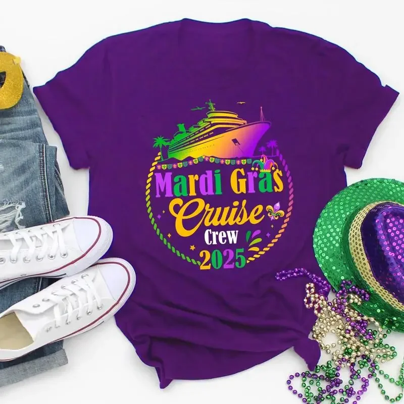 Mardi Gras Cruise Crew 2025 T Shirt New Orleans Trip Matching
