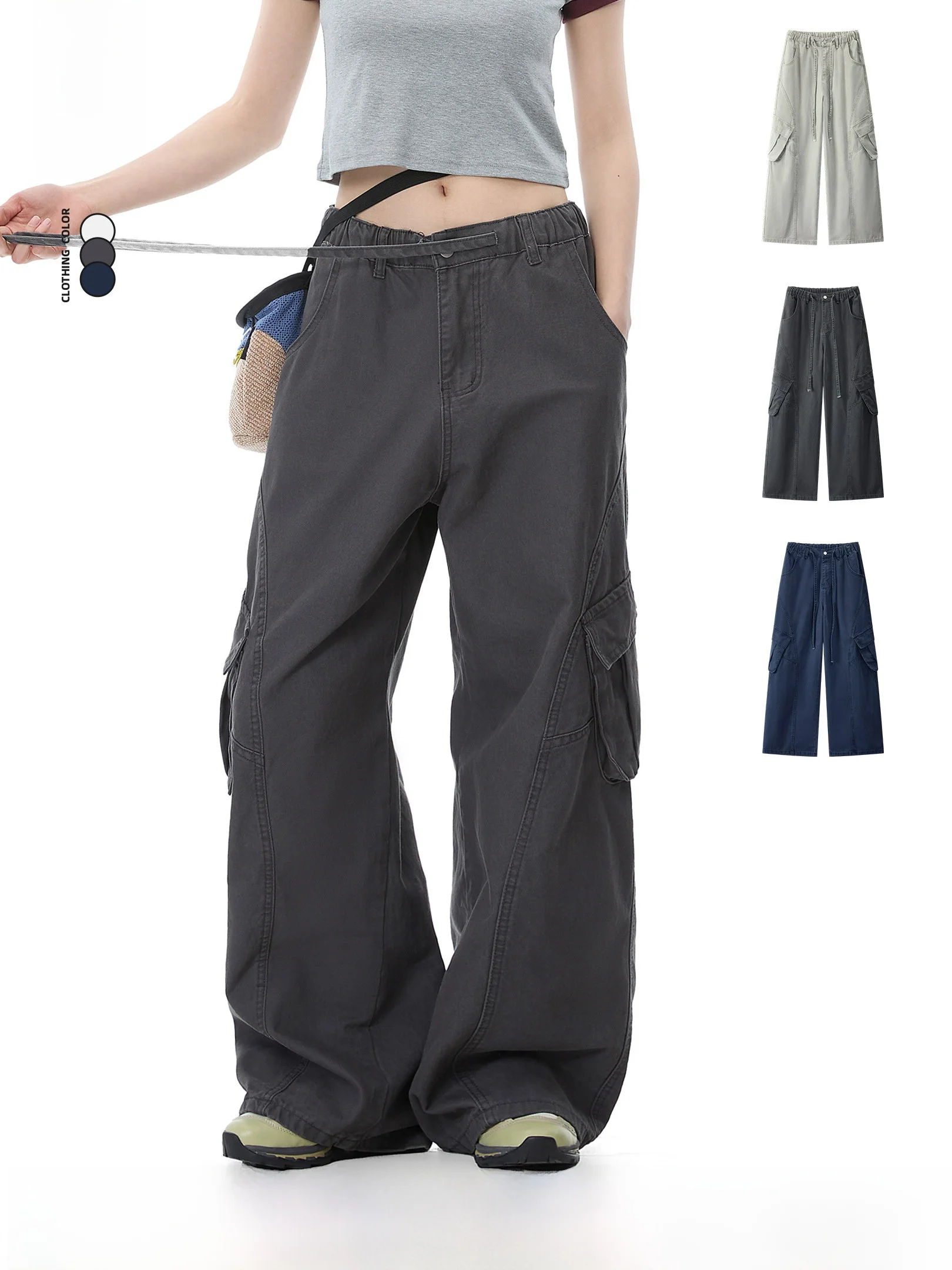 

OWOX Уличные походные брюки из чистого хлопка для активного отдыха 2026 Новинка: прямые свободные повседневные брюки с широкими штанинами и большими карманами в повседневном стиле