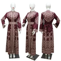 Ramdan Eid imprimer Jalabiya femmes musulmanes fermeture éclair Robe longue Robe dubaï Abaya tenues caftan ethnique Islam vêtements Caftan robes 4