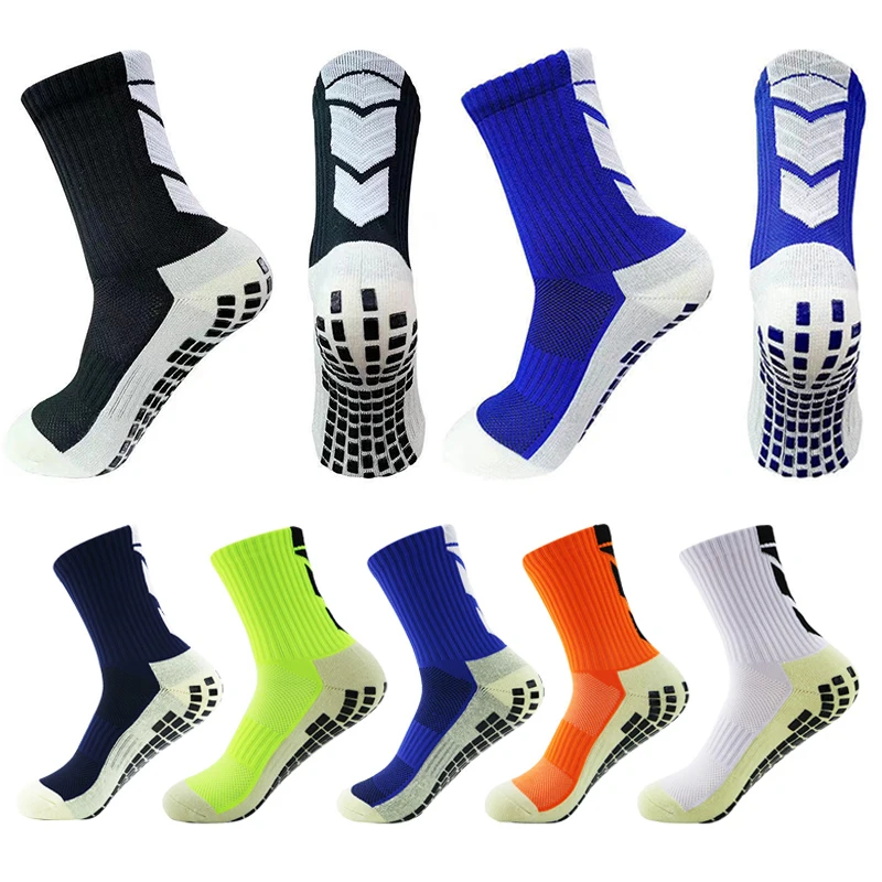 

High Quality Anti-Slip Football Socks Adults Kids Towel Bottom Breathable Outdoor Non Slip Sports Soccer Rugby Cycling Grip Sock