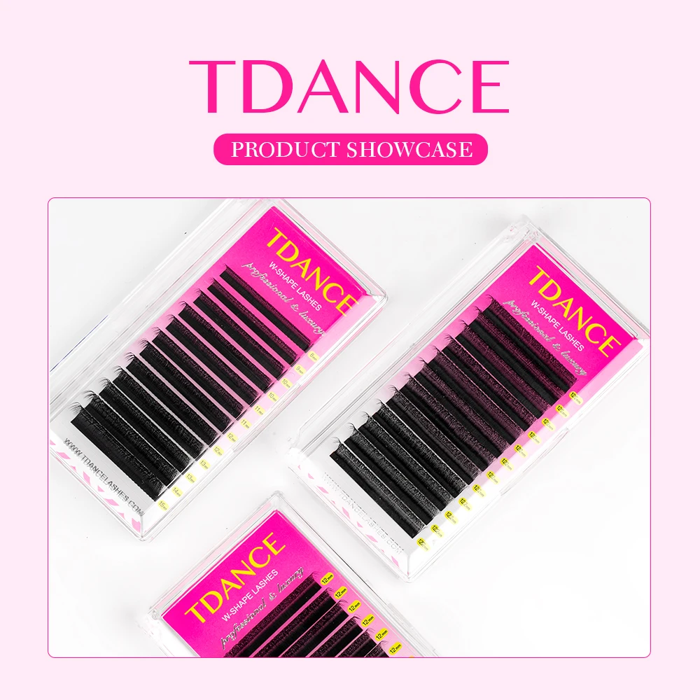 TDANCE Schmale 3D 4D 5D V-Wimpernverlängerung 0,07MM Neue V-förmige Volumen-Wimpern, Handgefertigt, Natürlich Lang und Weich, V-Form Wimpern – Detail 6
