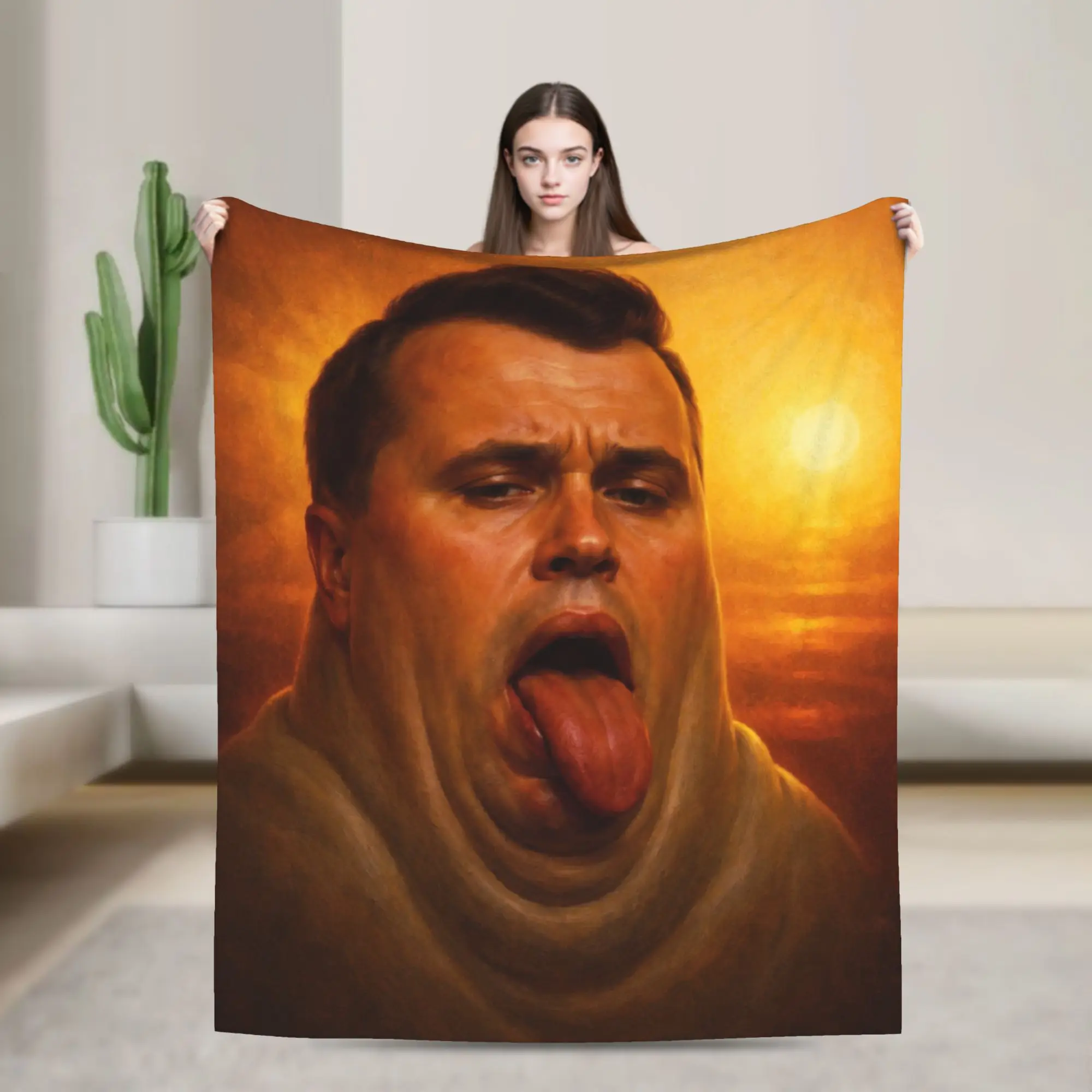 Charlie Kirk Dog Meme Fuzzy Blankets  Creative Throw Blankets for  Sofa Bedding Lounge 125*100cm Bedspreads,
