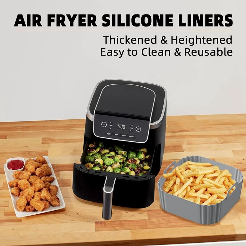 

Silicone Baking Tray 2PCS Silicone Air Fryer Liners for Air Fryer Pro XL AF141