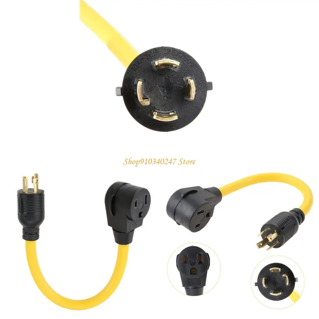 

Q22A NEMA L14-30P to 6-50R Cord 4 Prong to 3 Prong Generator Adapter 125/250V Heavy