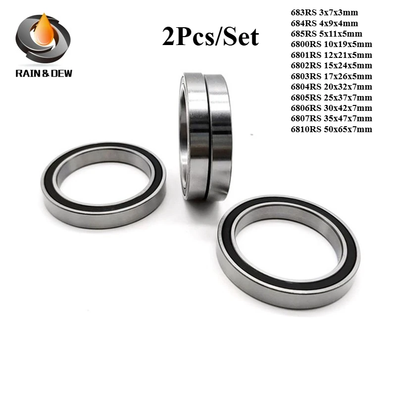 

2PCS 683RS Black Bearing 3x7x3 mm ABEC-7 Hobby 684RS 685RS 6800RS 6801RS 6802RS Electric RC Car Truck Ball Bearings Sealed