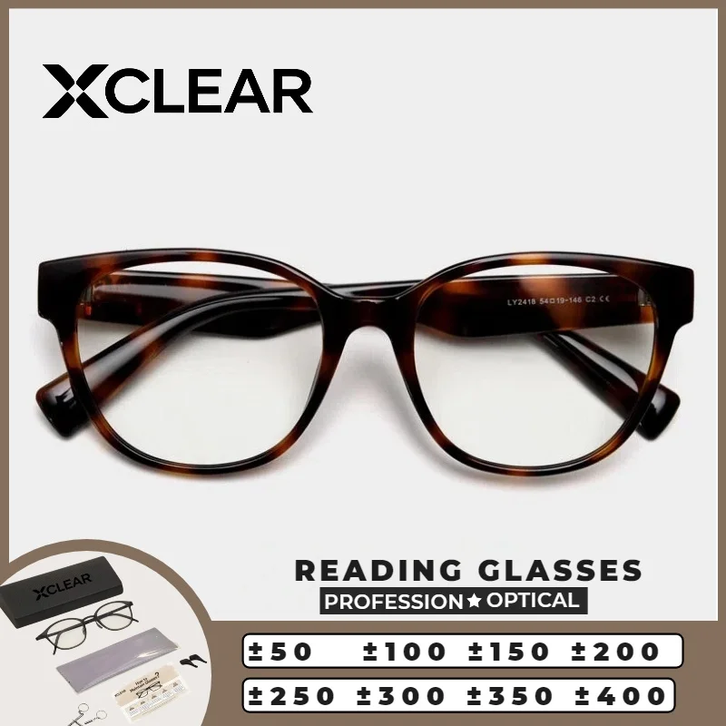 

XCLEAR Fashion Cat Eye Blue Light Blocking Reading Glasses Women Glasses with Prescription Lens Anti-Reflective Myopia Glasses