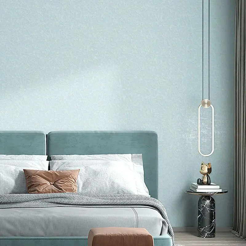 

Modern Non Woven Beige Lake Blue Grey Wallpapers Home Decor Solid Color Walls Paper For Bedroom Living Room Shop Decoration