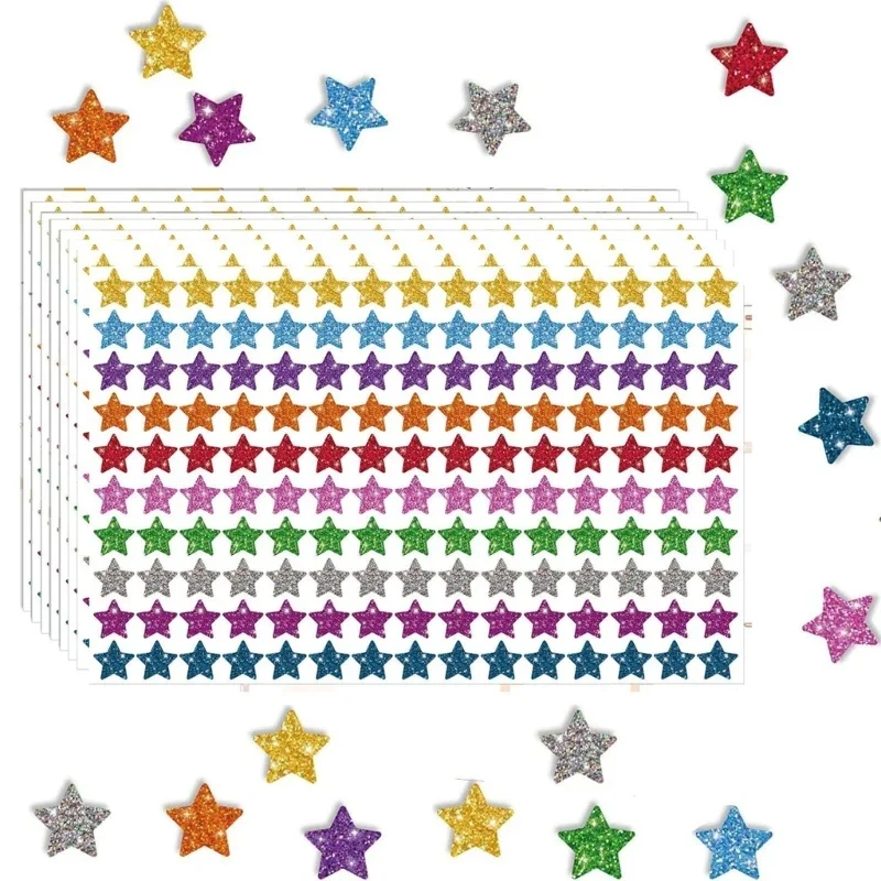 1500Pcs Star Reward Stickers Motivational Sticker for Child Reward Chart, Scrapbooking Water Bottle Notebook Decorations