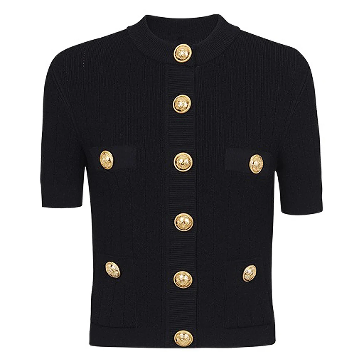 Primavera Verano nueva llegada ort cárdigan de punto para mujer con Golden Bule Ele Klein Blue Top Commute Sle Slim Fit