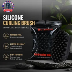 Silicone Magic Twist Hair Brush Portable Easy-Rinse Durable Unisex Hair Comb for Normal Hair-Styling Accessory for Curly Hair