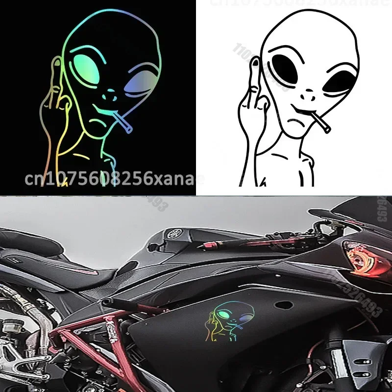 รถจักรยานยนต์รถตลกคนต่างด้าวบุคลิกภาพรถสติกเกอร์ไวนิล Decal รถ Windows สติกเกอร์ตกแต่งอุปกรณ์เสริม