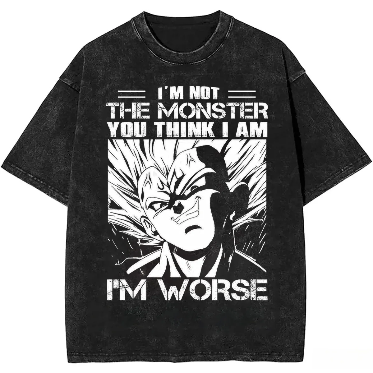 

2026 Summer Dragon Ball Nostalgic T-Shirt 100% Cotton Heavyweight Washed Retro Oversized Men's Full Character Print Unisex