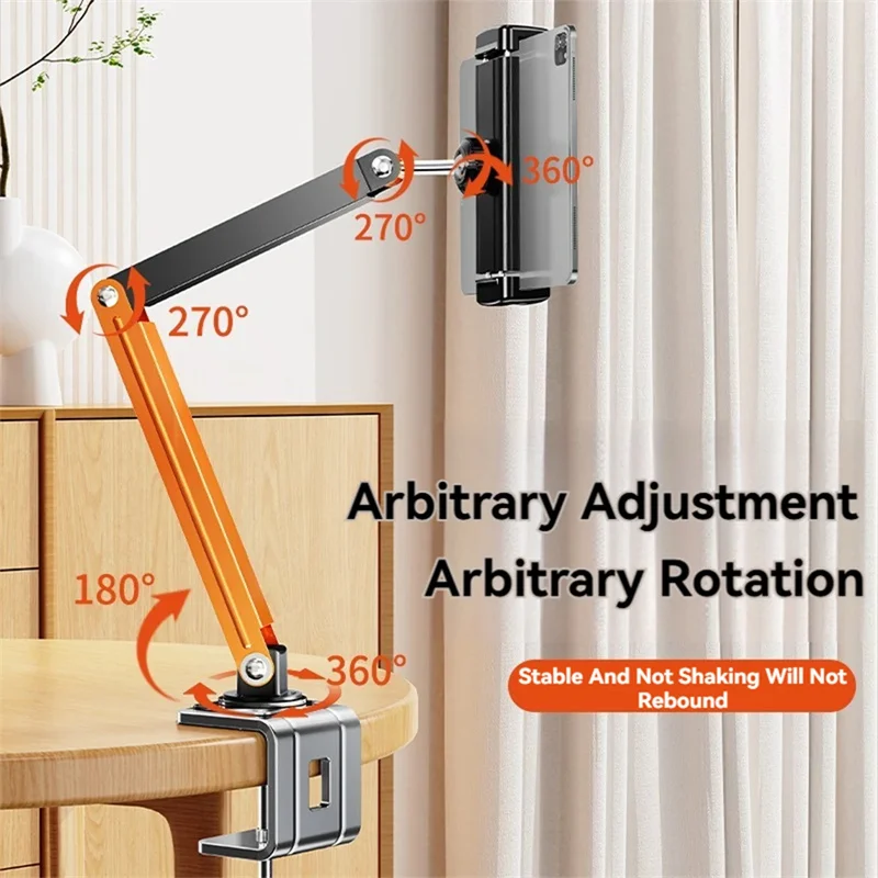 

Настольная подставка для планшета, регулируемый держатель для сотовых телефонов 4,7-13,5 дюймов, Алюминиевое Крепление для планшета, зажим для поддержки iPad Pro Xiaomi Tab
