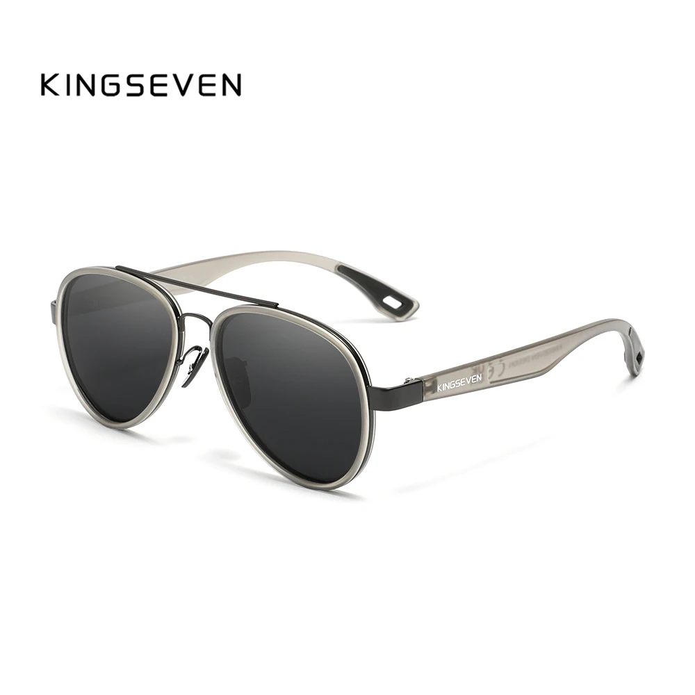 KINGSEVEN Klassische Runde Polarisierte Sonnenbrille für Herren, Modische Sonnenbrille für Damen, Hochwertiger Schutz
