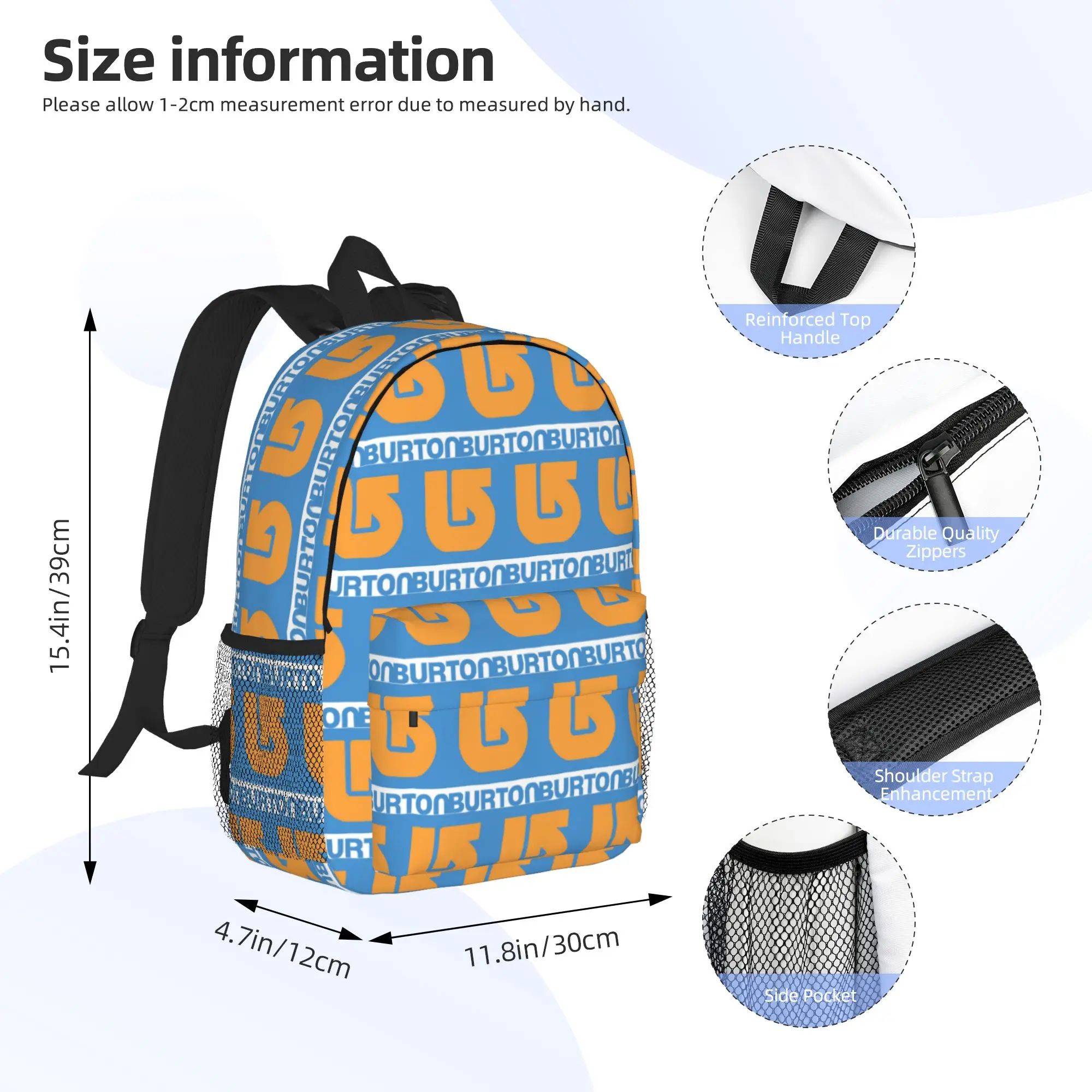 Burton Snowboard Sportive Backpack Hot Sale Daypack Large Capacity Boys Girls BookBag Shoulder Bags for Men Women School Bag