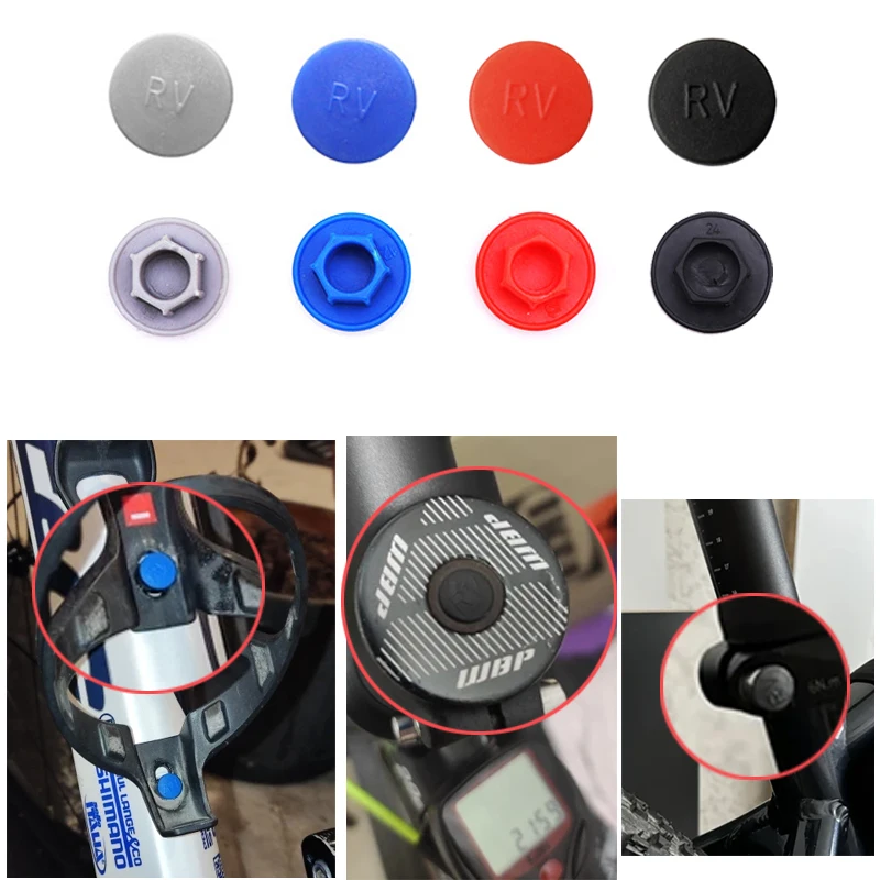 Bicycle Headset Cover Stem Screw Cap M5 M6 Hexagon Screw Mountain Bike Socket Head Plastic Anti-rust Cap