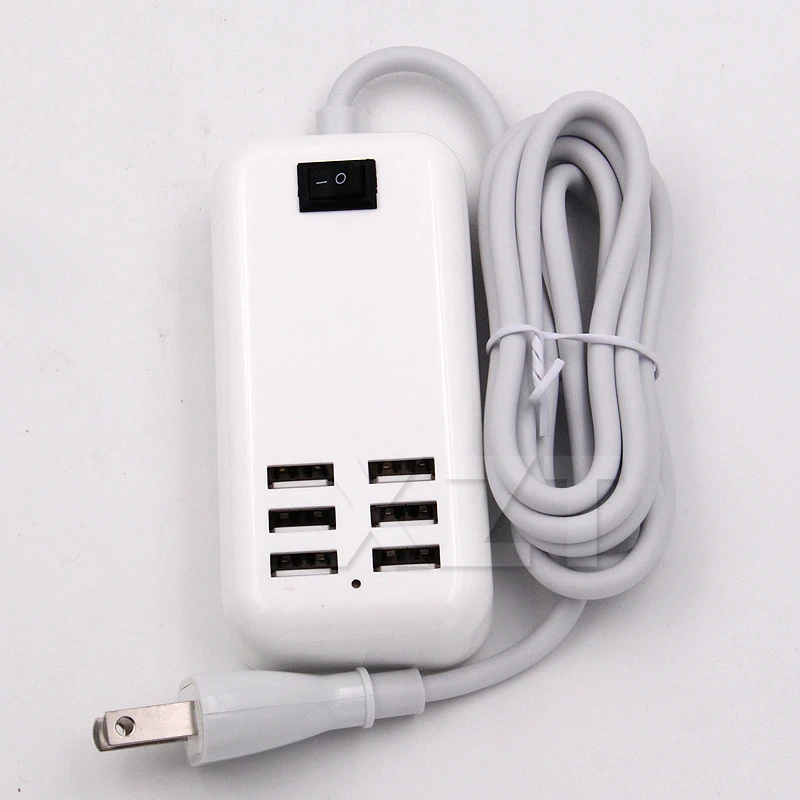 6 Port USB Charger HUB Splitter 5V Desktop USB Wall Travel Charging Station US/EU Plug Power Adapter for iPhone
