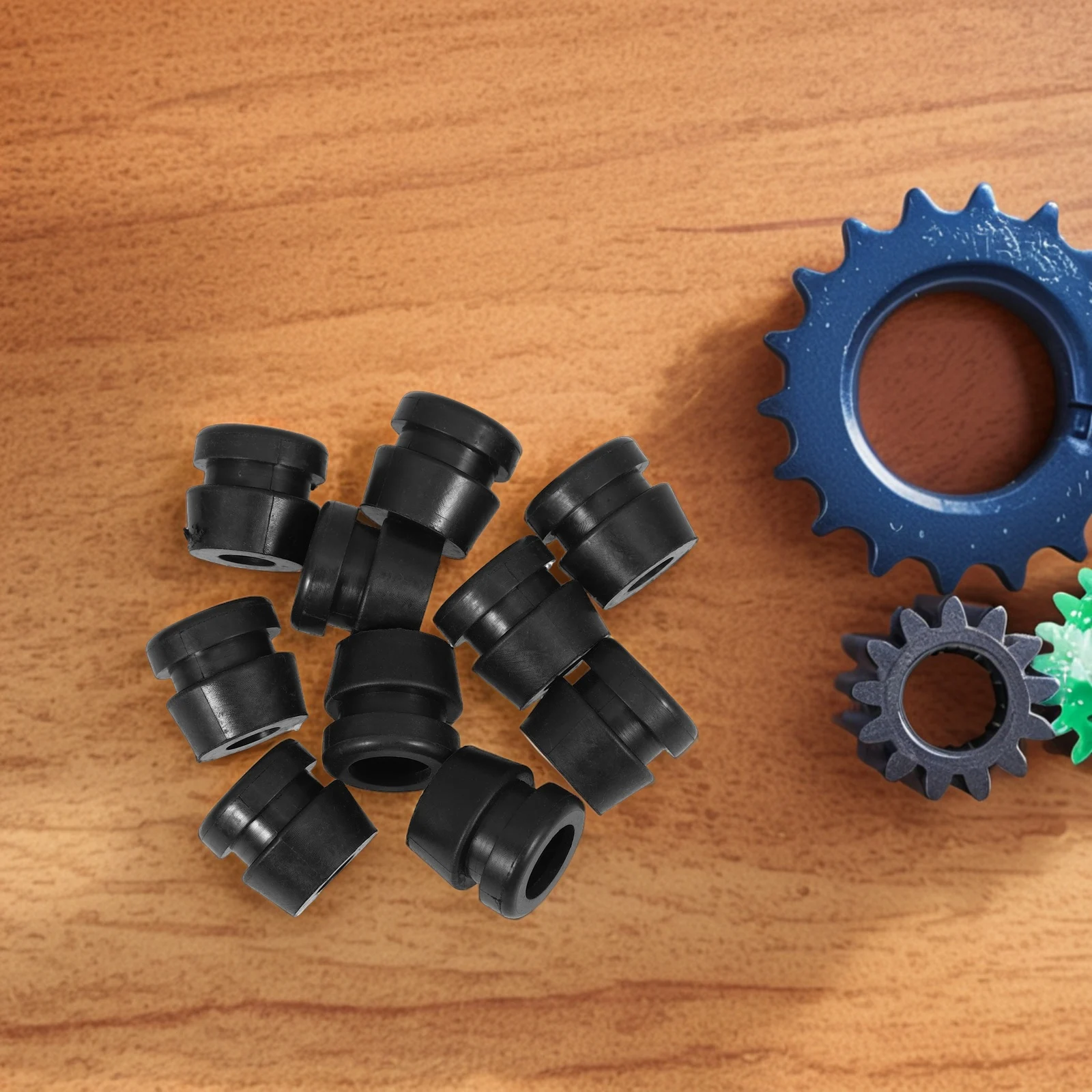 Almofadas de borracha para isolamento de vibração de motosserra, blocos de amortecimento para peças sobressalentes de motosserra com 10 peças