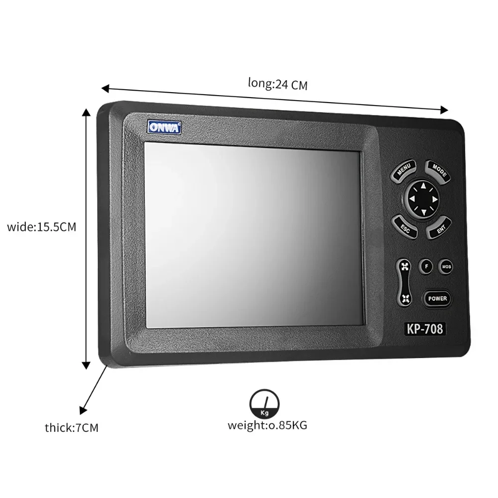 KP-708A 7-inch Color LCD GPS Chart Plotter  Built-in Class B AIS Transponder Combo Marine GPS Navigator ONWA