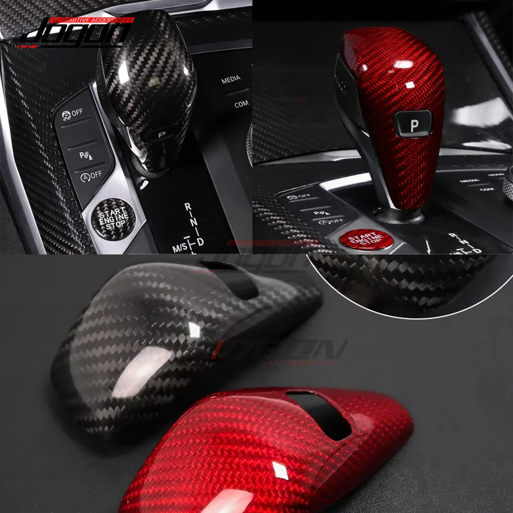 Dry Carbon Fiber Gear Shift Knob For BMW 3 series G20 G28 325li 325i Car Gear Shift Cover Center Console Panel Trim Interiors