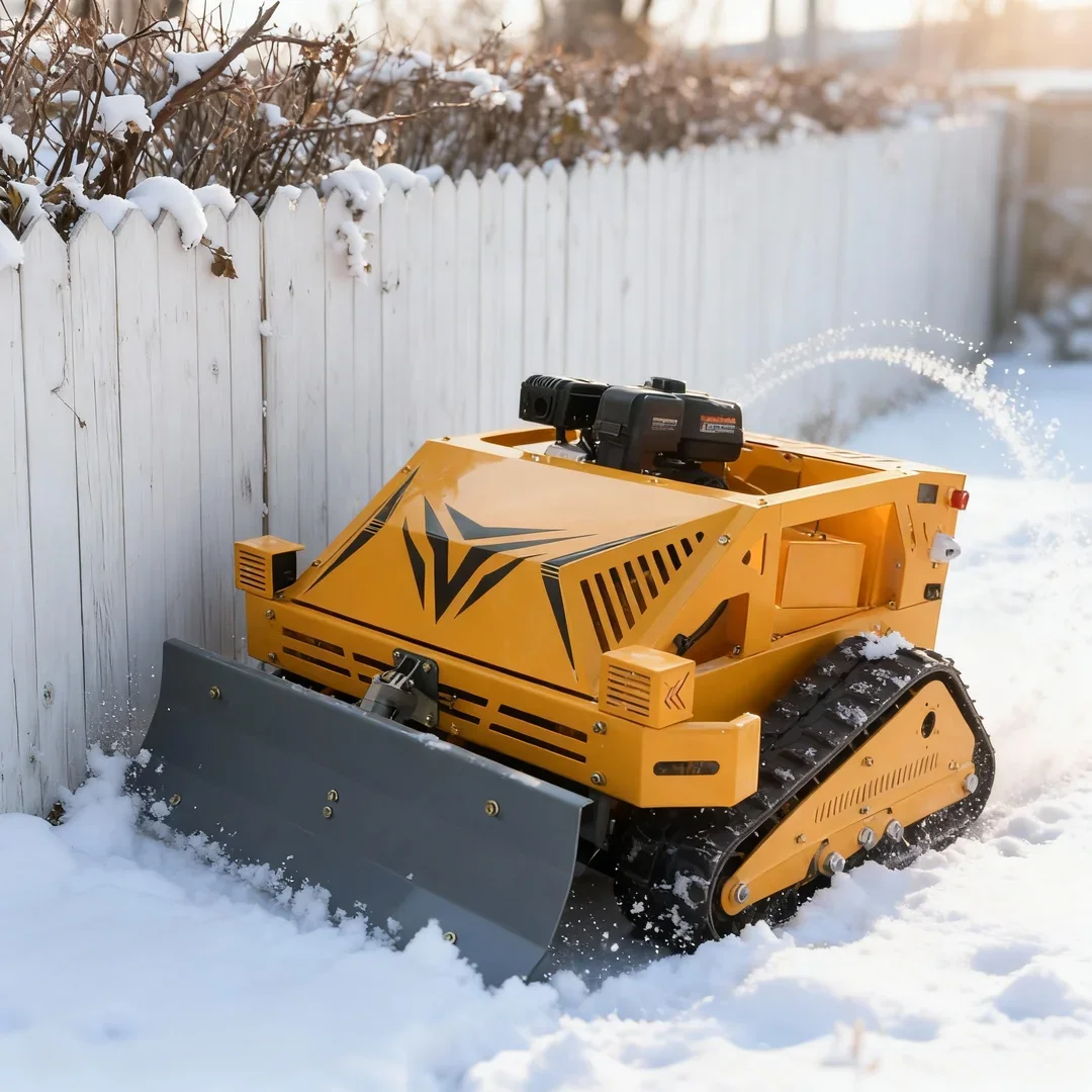 

Customized High-power Remote Control Lawn Mower - Remote Start with Snow Shovel for Weeding Snow Clearing