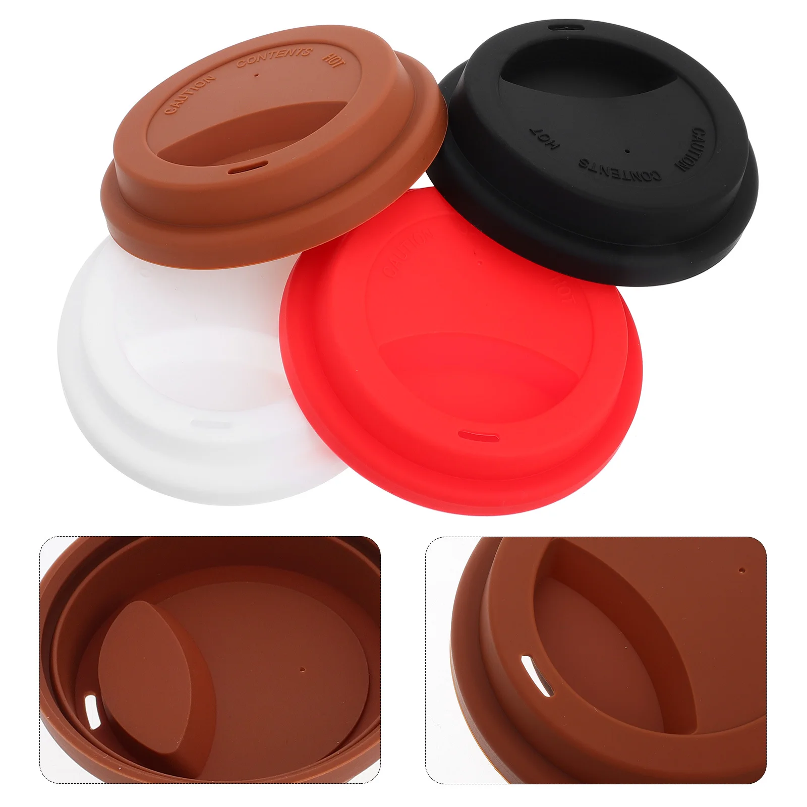 

4Pcs Silicone Cup Lids Heat Resistant Flexible Sealing Covers for Coffee Mugs and Glass Drinkware Cup Cover Mug Lid