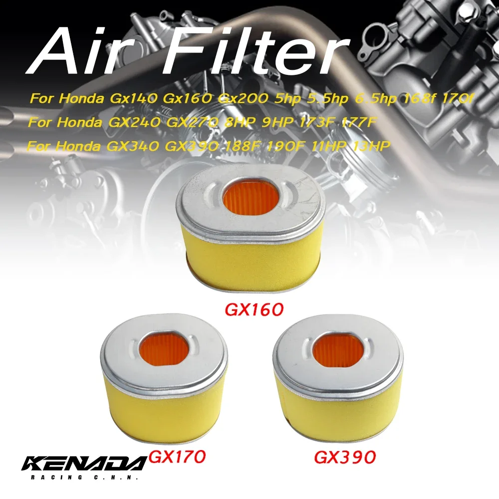 

For Honda Air Filter Gx140 Gx160 Gx200 5hp 5.5hp 6.5hp 168f 170f GX240 GX270 8HP 9HP 173F 177F GX340 GX390 188F 190F 11HP 13HP