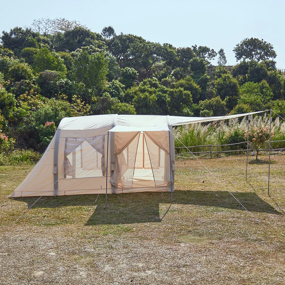 Custom Logo One Bedroom One Living Room High Quality Cotton Cloth Car Tents Tailgate Inflatable Tents For Travel Outdoor Camping