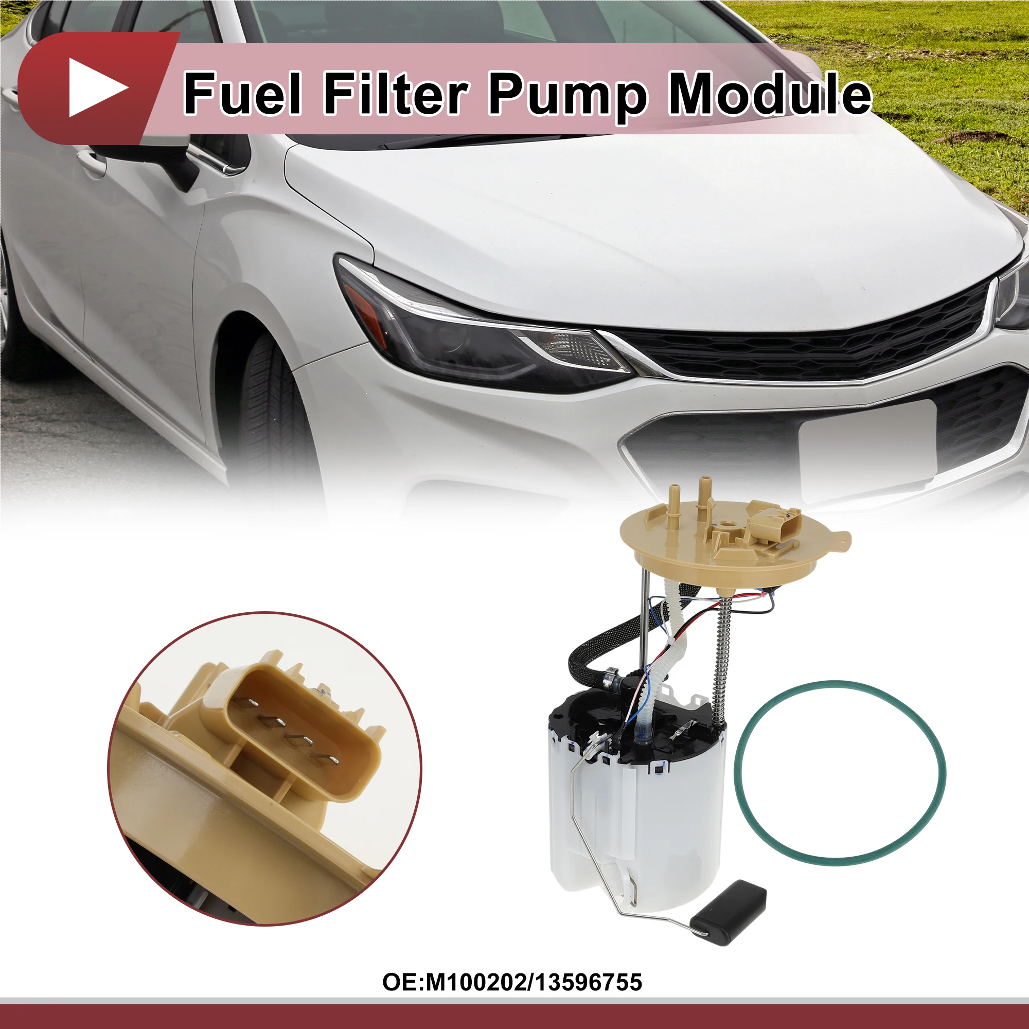 

X Autohaux Electric Fuel Pump Assembly for Chevrolet Cruze 2017 2018 2019 1.6L Diesel Fuel Filter Pump Module Inlet Strainer