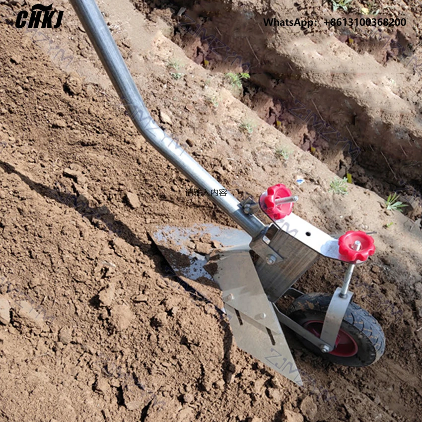 CHKJ Manual Hand Plough/Plow  Furrowing Plow Hand Pulling Plow Garden Tools Cultivator Agricultural Tilling Ditching Ridging Mac
