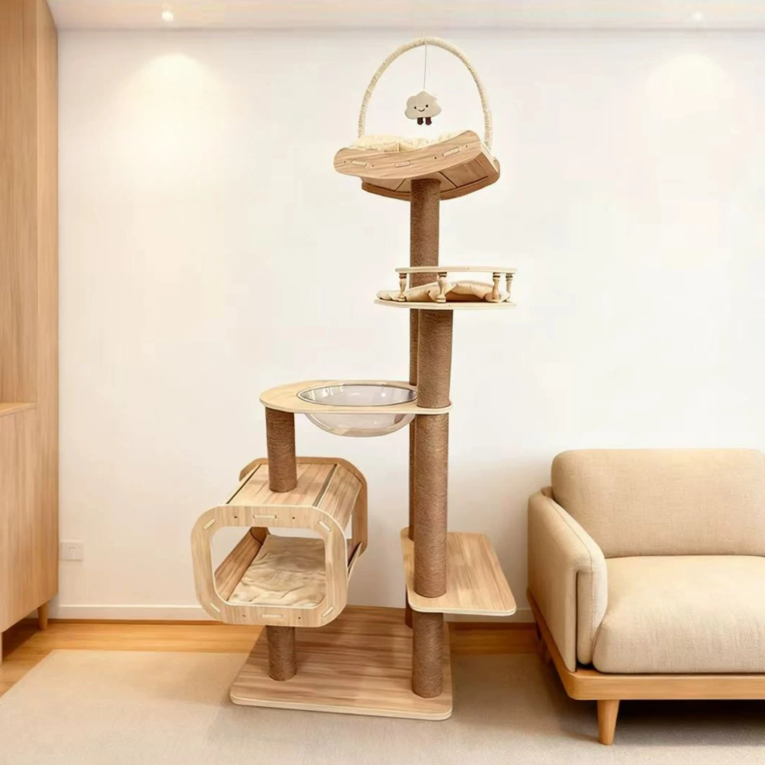 

Scratcher Mat Luxury Cat Tower Climbing Shelves Supplies Cat Tower Scrapers Accessories House Rascador De Gatos Cat Supplies