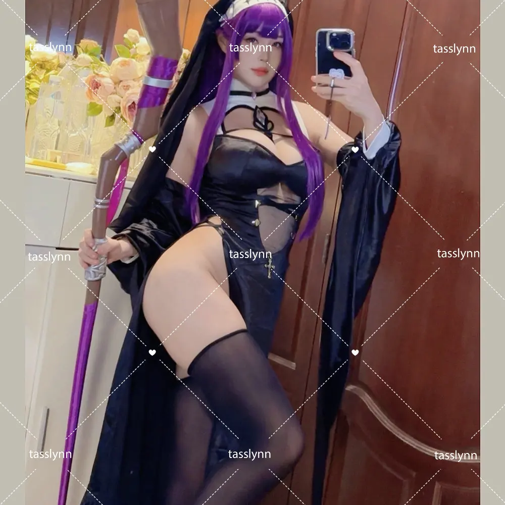 

Anime Cosplay Frieren At The Funeral Fern Cosplay Costumes Fern Nun Cosplay Halloween Costumes for Women Fern Sexy Nun Dress