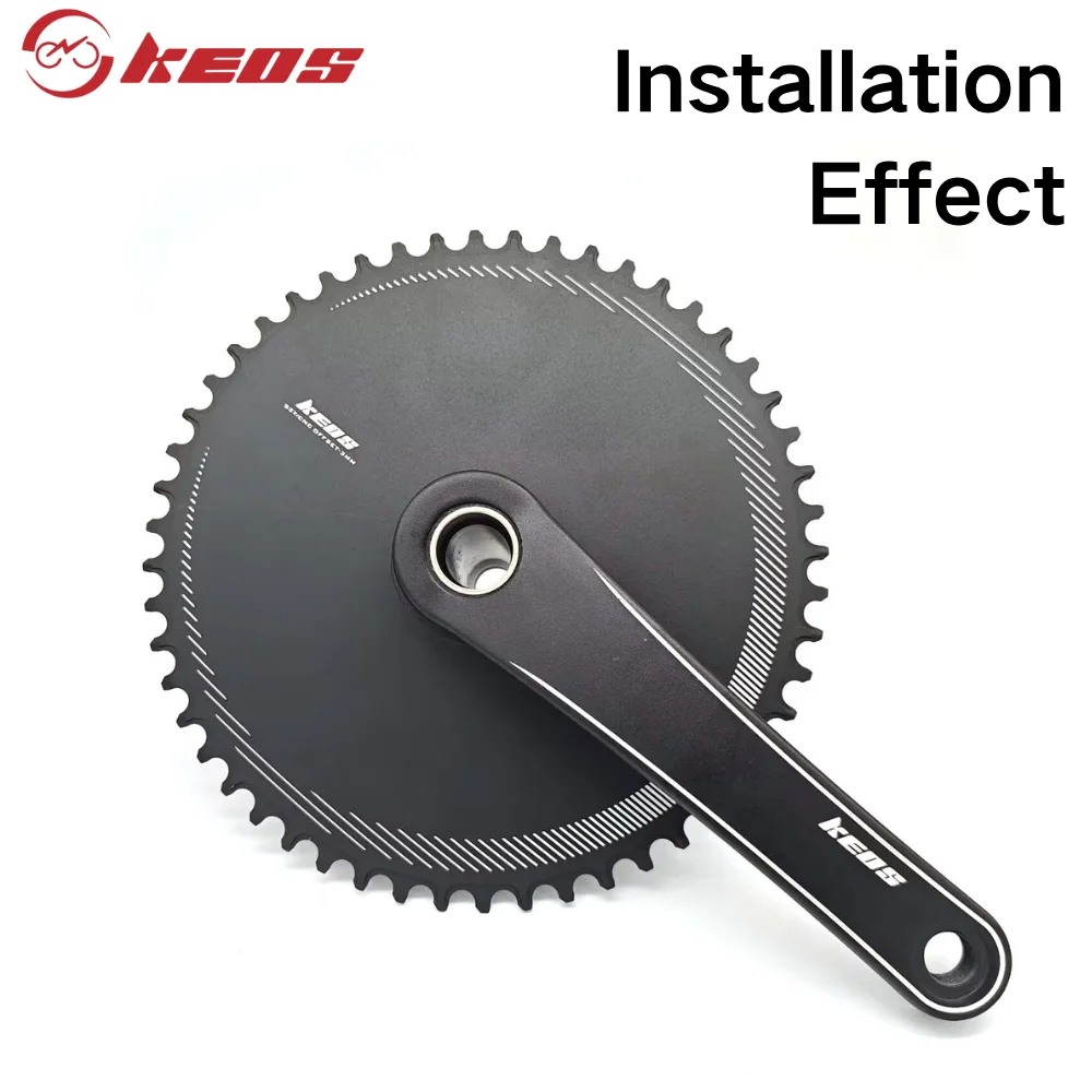 KEOS Road Gravel Bike 3-Bolt Direct Mount Narrow-Wide Closed Guard Chainring 3mm إزاحة سرعة واحدة متوافقة مع 7-12 سرعة #4