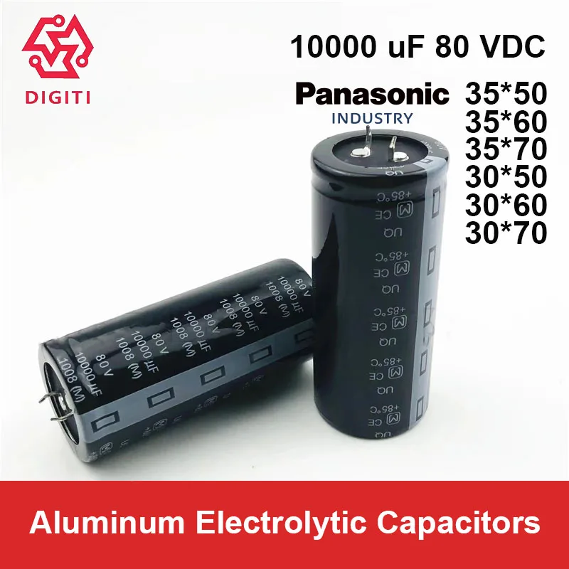 80V10000UF Aluminum electrolytic capacitor Snapin capacitor 80V 10000UF Panasonic capacitor 30X50 30X60 30X70 35X50 35X60 35X70
