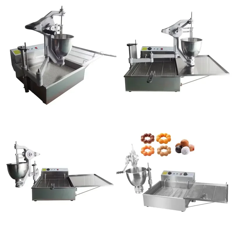 for XEOLEO Commercial Electric Donut Maker 3000W Semi-Auto Cake Machine Waveform Round Spherical Shape 3 Holes