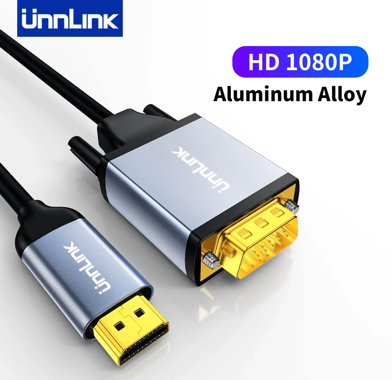 Unnlink-Adaptador convertidor de Cable HDMI a VGA, 1080P, para TV Box, portátil, PC, Xbox Switch, PS4, proyector, Monitor, TV, Displayer