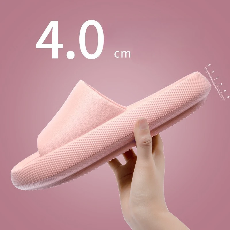 شبشب EVA جديد بنعل سميك مع ملمس مثل الارتداء للنساء في المنزل وفي الهواء الطلق، شباشب حمام هادئة