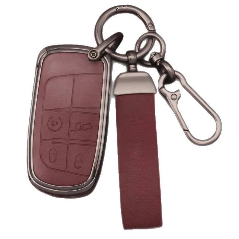 Premium Zinc Alloy Key Cover Case for Jeep Compass/Cherokee/Renegade/Grand Commander/Wrangler - Protective Key Fob Shell