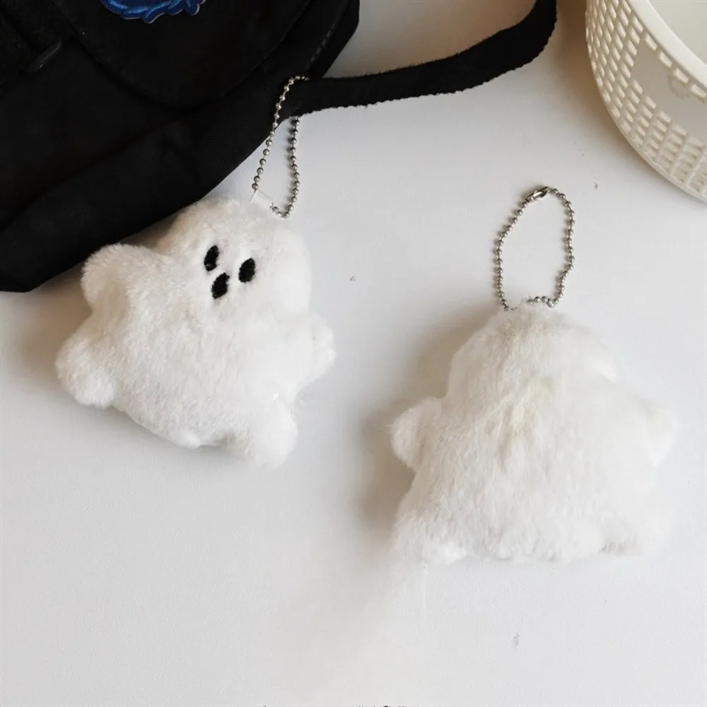 1–10 Stück niedliche weiße weiche Geister-Ornamente, Halloween-Anhänger, Rucksack-Taschen-Deko-Schlüsselanhänger für Halloween-Feiertagsparty-Geschenk – Detail 4