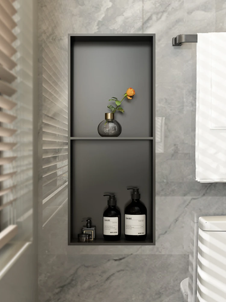 

Bathroom Stainless Steel Niche Embedded Bathroom Finished Shower Room Concealed Storage Cabinet Customizable Metal Closet