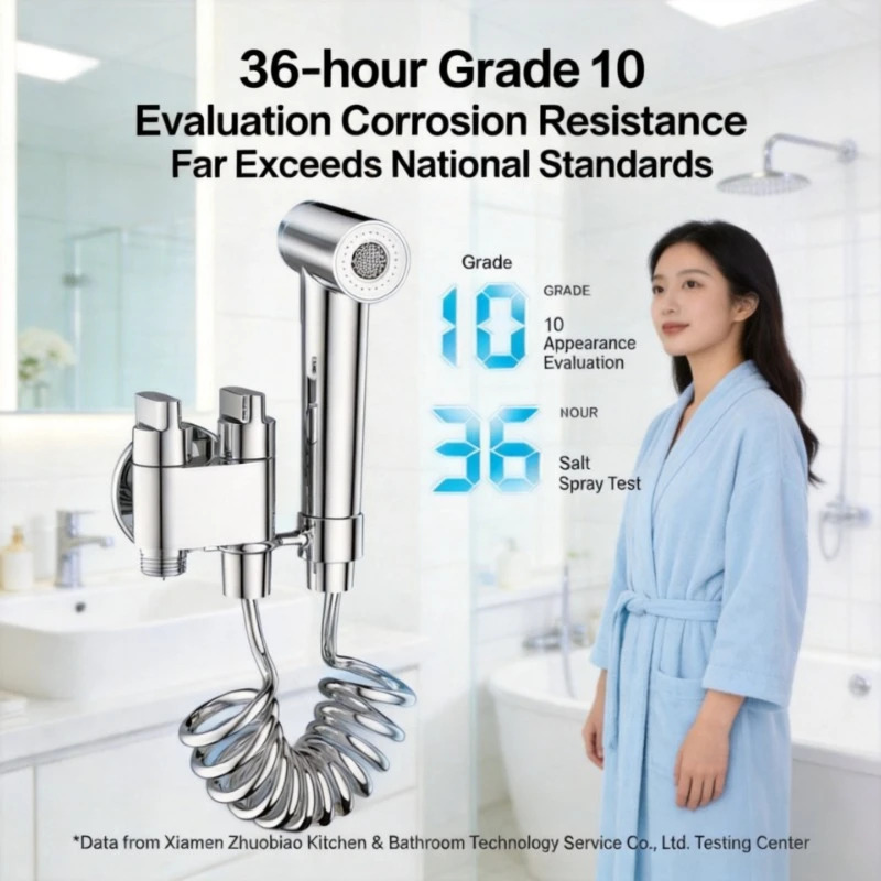 High Pressure Handheld Bidet Sprayer Set 1 Inlet 2 Outlet Valve Household Toilet Flush Gun Feminine Wash Kit
