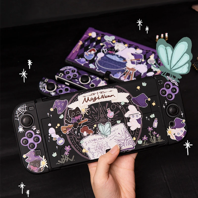 Hard Plastic Protection Shell Case for Nintendo Switch OLED Game Accessessories Skin Cover for Switch OLED Charging Dock Station