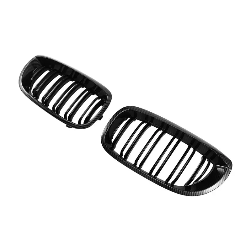 

ABXN-Fit передняя решетка радиатора для BMW E46 2D LCI 2003-2006, автомобильные аксессуары в стиле углеродного волокна с двумя планками