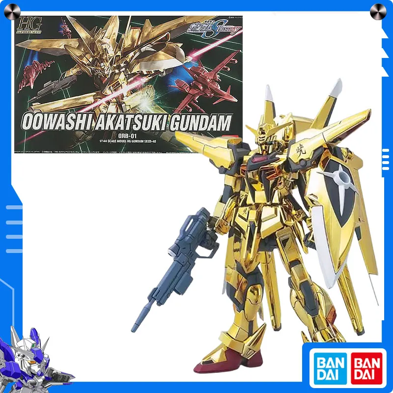 

Original Bandai Gundam Seed Destiny 1/144 HG Owashi Akatsuki Gundam Anime Action Assembly Model Collect Ornament Festival Gift