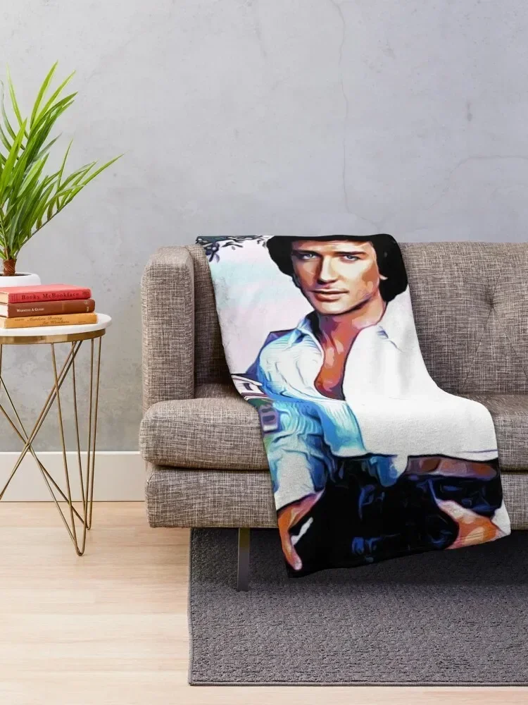 BOBBY EWING - DALLAS Throw Blanket Soft Plaid sofa bed Blankets