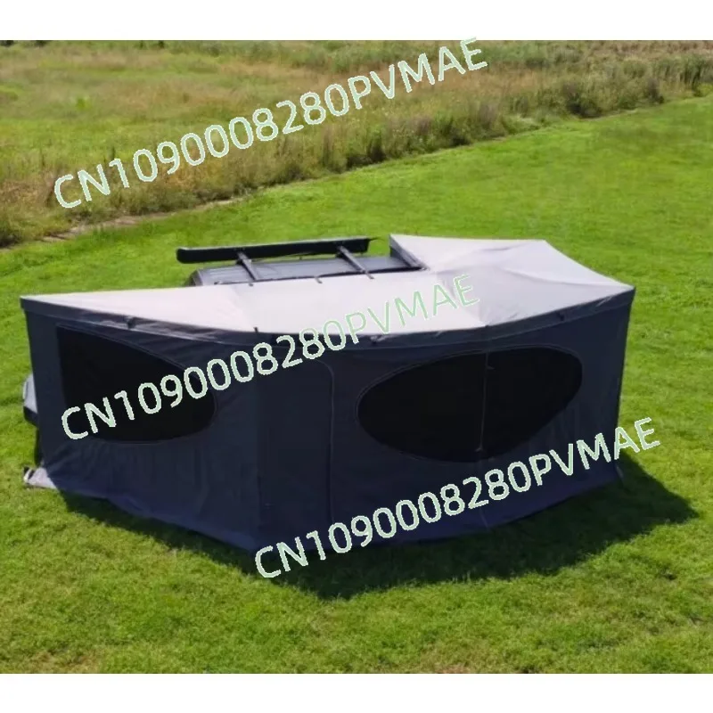 

Luxury 270 360 Degree Extra Large Bat Wing 2m Roof Tent Side Awning with Light Emitting Diode Light, Side Wall